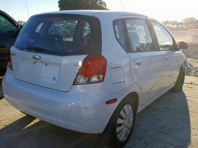 KL1TD66607B700462 - 2007 CHEVROLET AVEO BASE Ақ фото 4