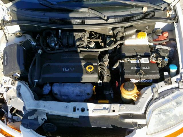 KL1TD66607B700462 - 2007 CHEVROLET AVEO BASE Ақ фото 7