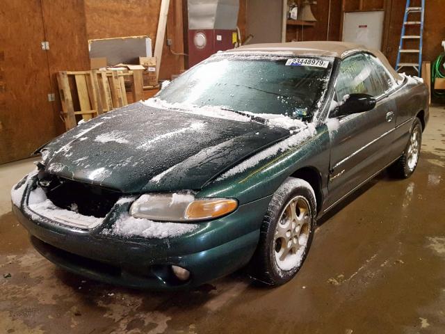 3C3EL55H7WT289516 - 1998 CHRYSLER SEBRING JX GREEN photo 2