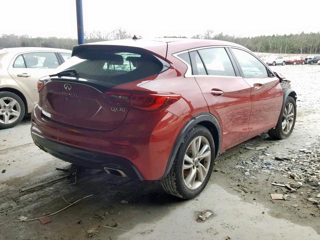 SJKCH5CP4HA036577 - 2017 INFINITI QX30 BASE BURGUNDY photo 4