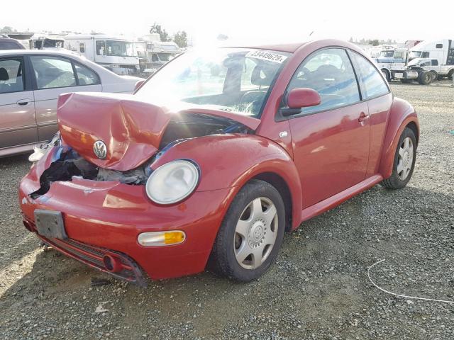 3VWCC21CXYM498819 - 2000 VOLKSWAGEN NEW BEETLE Qırmızı foto 2