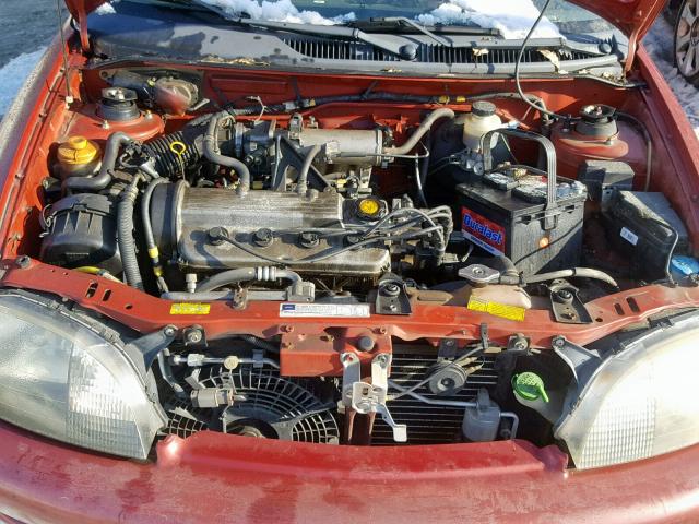 2C1MR5222W6726653 - 1998 CHEVROLET METRO LSI RED photo 7