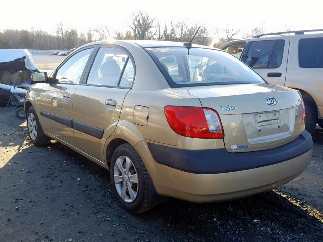 KNADE223796576567 - 2009 KIA RIO BASE GOLD photo 3