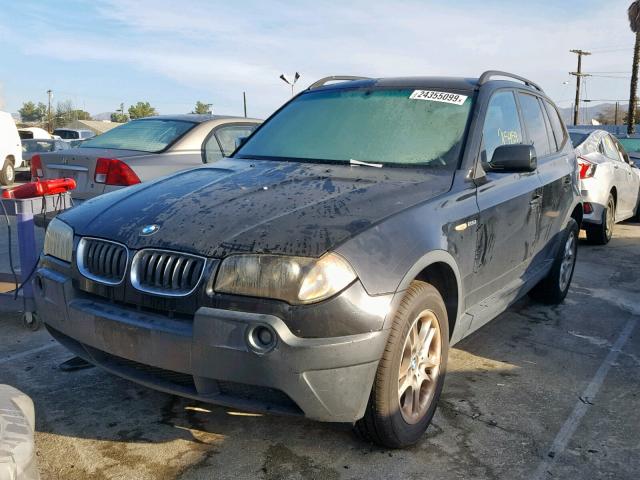 WBXPA73494WB23887 - 2004 BMW X3 2.5I BLACK photo 2