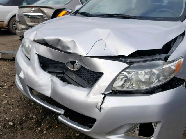 1NXBU4EE4AZ290693 - 2010 TOYOTA COROLLA BA SILVER photo 9