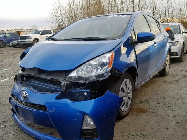 JTDKDTB30D1541006 - 2013 TOYOTA PRIUS C BLUE photo 2