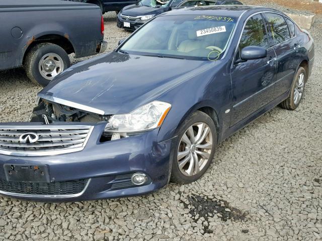 JNKAY01F98M654076 - 2008 INFINITI M35 BASE BLUE photo 2