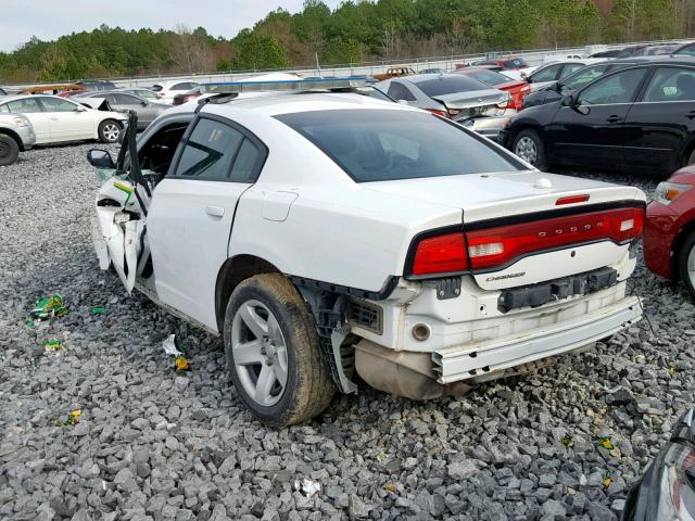 2C3CDXAGXDH568297 - 2013 DODGE CHARGER PO WHITE photo 3