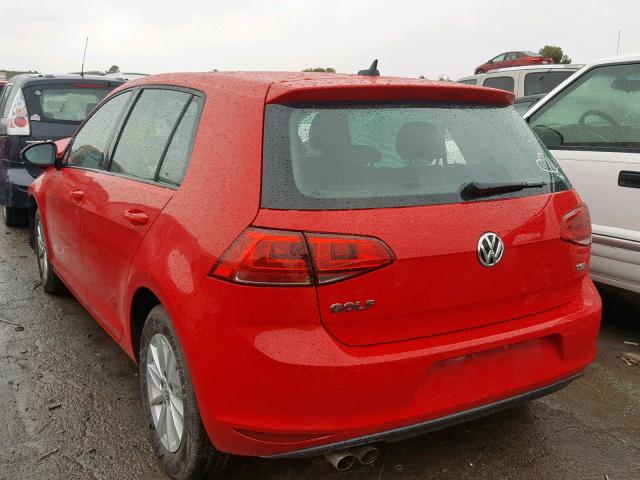 3VW217AU8HM014556 - 2017 VOLKSWAGEN GOLF S RED photo 3