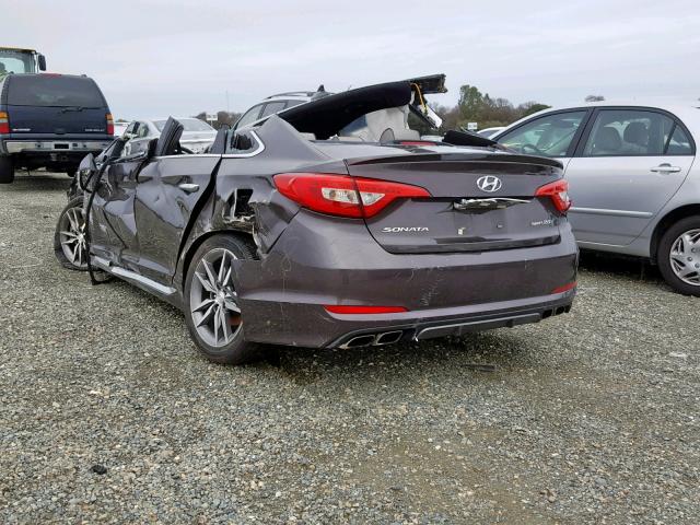 5NPE34AB1FH120115 - 2015 HYUNDAI SONATA SPO BLUE photo 3