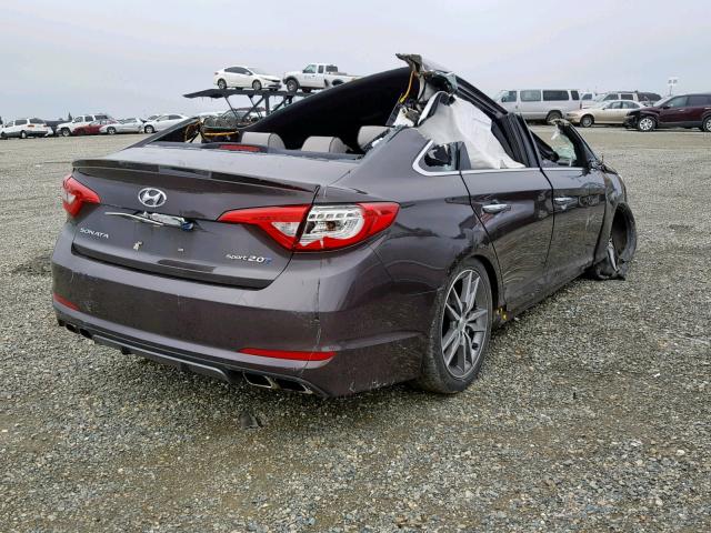 5NPE34AB1FH120115 - 2015 HYUNDAI SONATA SPO BLUE photo 4