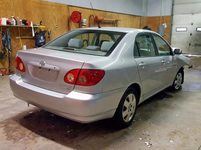 1NXBR32E05Z425951 - 2005 TOYOTA COROLLA CE SILVER photo 4