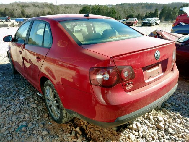 3VWRJ71K28M118621 - 2008 VOLKSWAGEN JETTA WOLF RED photo 3