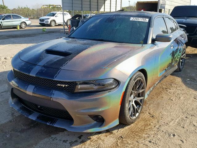 2C3CDXEJ6GH318338 - 2016 DODGE CHARGER SR GRAY photo 2