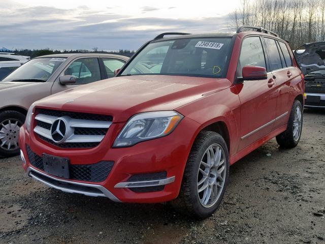 WDCGG0EB0EG319797 - 2014 MERCEDES-BENZ GLK 250 BL RED photo 2