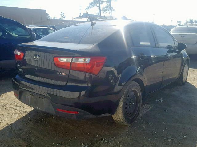 KNADN4A38C6070881 - 2012 KIA RIO EX BLACK photo 4