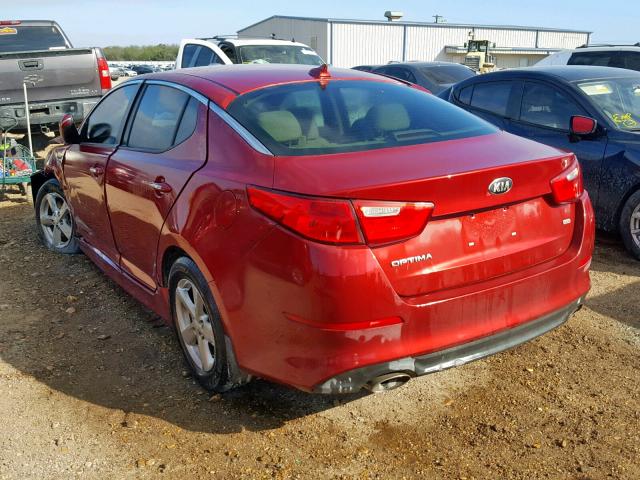 5XXGM4A70FG514475 - 2015 KIA OPTIMA LX MAROON photo 3