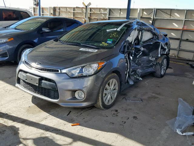 KNAFX6A89G5650050 - 2016 KIA FORTE EX GRAY photo 2