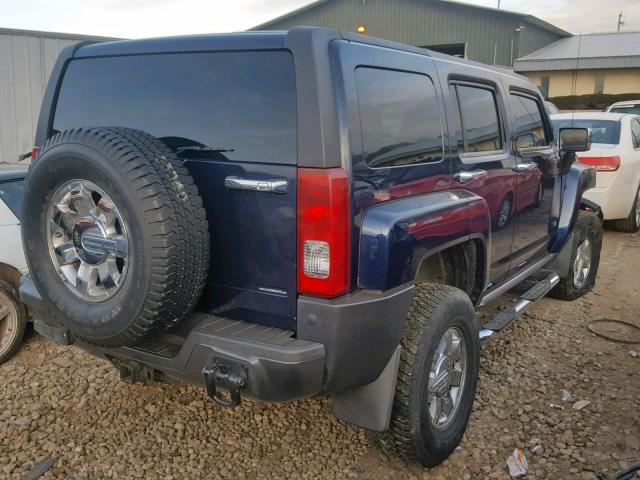 5GTDN13E578235174 - 2007 HUMMER H3 BLUE photo 4