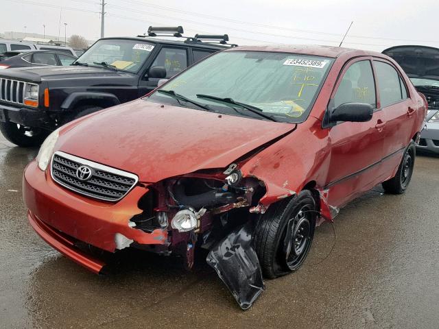 1NXBR32E85Z536280 - 2005 TOYOTA COROLLA CE RED photo 2