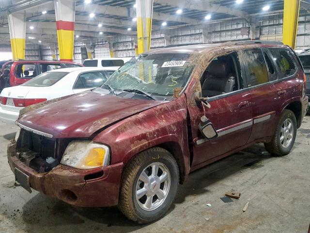 1GKDT13S532252965 - 2003 GMC ENVOY MAROON photo 2