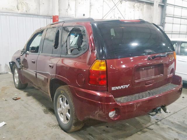 1GKDT13S532252965 - 2003 GMC ENVOY MAROON photo 3