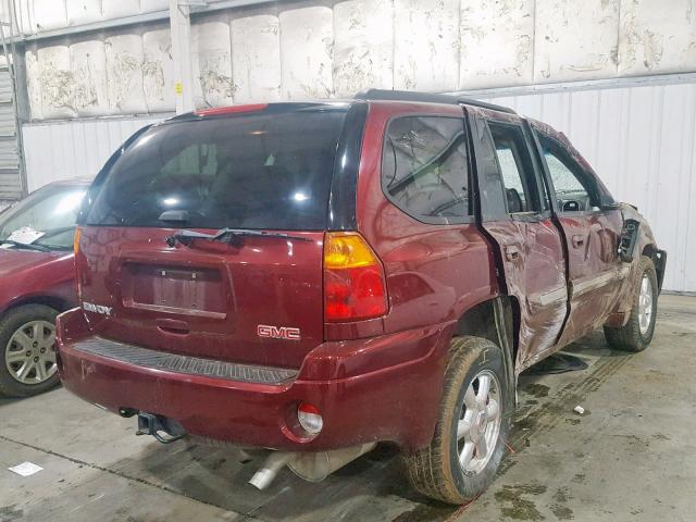 1GKDT13S532252965 - 2003 GMC ENVOY MAROON photo 4