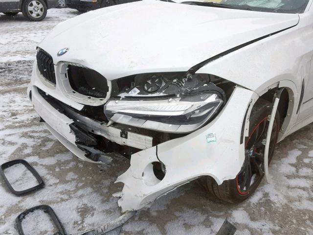 5UXKU6C50F0F93859 - 2015 BMW X6 XDRIVE5 WHITE photo 9