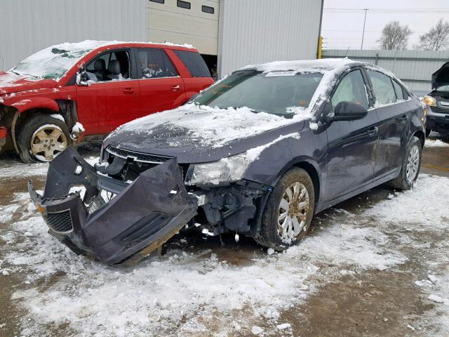 1G1PD5SH7B7172175 - 2011 CHEVROLET CRUZE LS GRAY photo 2