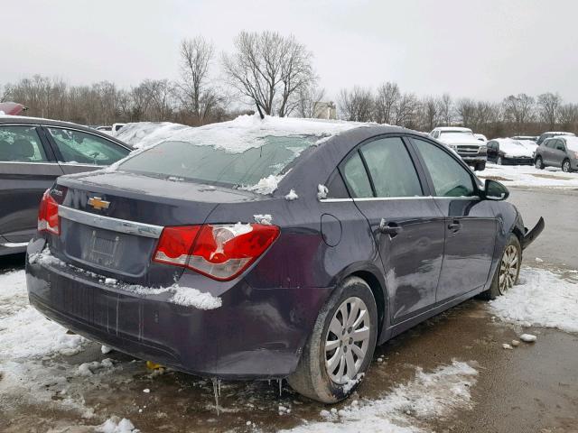 1G1PD5SH7B7172175 - 2011 CHEVROLET CRUZE LS GRAY photo 4