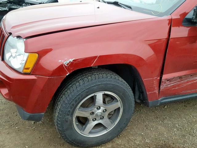 1J4GR48K45C722931 - 2005 JEEP GRAND CHER RED photo 9