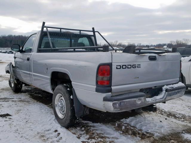 3B7KC26Z91M511142 - 2001 DODGE RAM 2500 SILVER photo 3