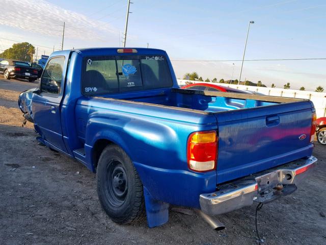 1FTYR10C6WPB62854 - 1998 FORD RANGER BLUE photo 3