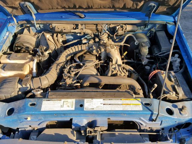 1FTYR10C6WPB62854 - 1998 FORD RANGER BLUE photo 7