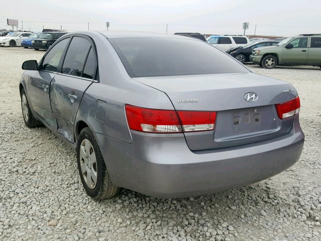 5NPET46C97H235242 - 2007 HYUNDAI SONATA GLS SILVER photo 3