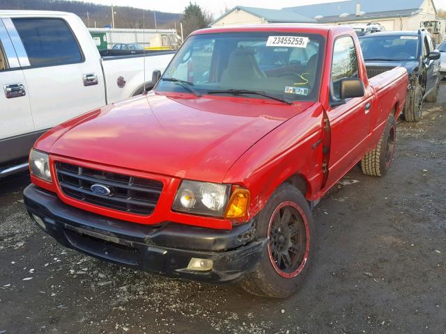 1FTYR10U43PB28982 - 2003 FORD RANGER RED photo 2