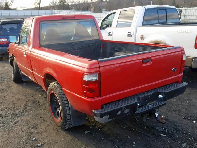 1FTYR10U43PB28982 - 2003 FORD RANGER RED photo 3