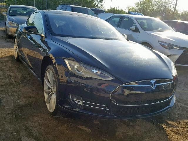 5YJSA1DP0DFP06279 - 2013 TESLA MODEL S BLUE photo 1