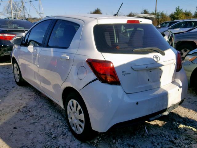 VNKKTUD39FA029910 - 2015 TOYOTA YARIS WHITE photo 3