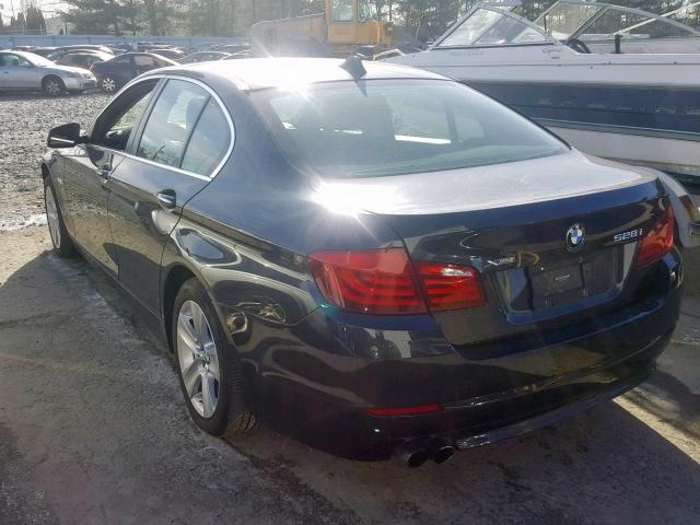 WBAXH5C5XDDW14318 - 2013 BMW 528 XI GRAY photo 3