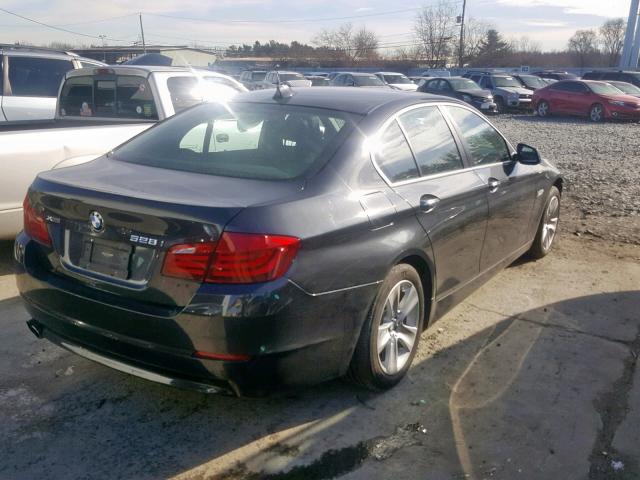 WBAXH5C5XDDW14318 - 2013 BMW 528 XI GRAY photo 4