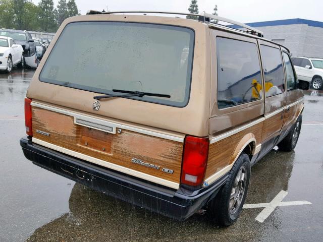 1B4FK5033JX350756 - 1988 DODGE GRAND CARA BROWN photo 4