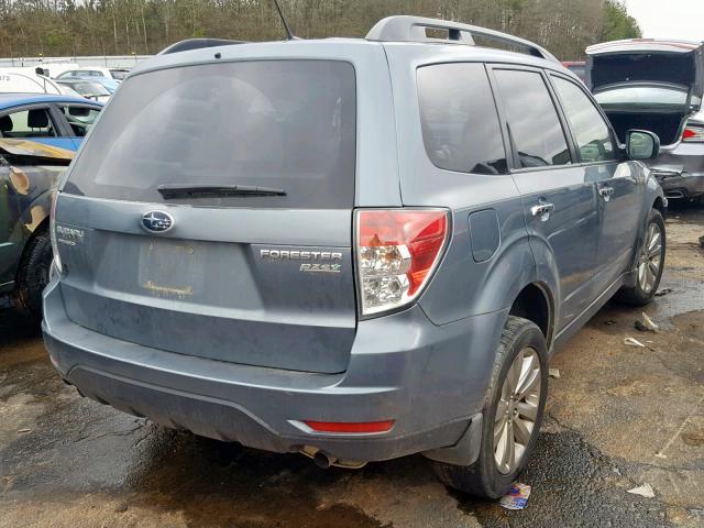 JF2SHADC0DH426842 - 2013 SUBARU FORESTER 2 TEAL photo 4