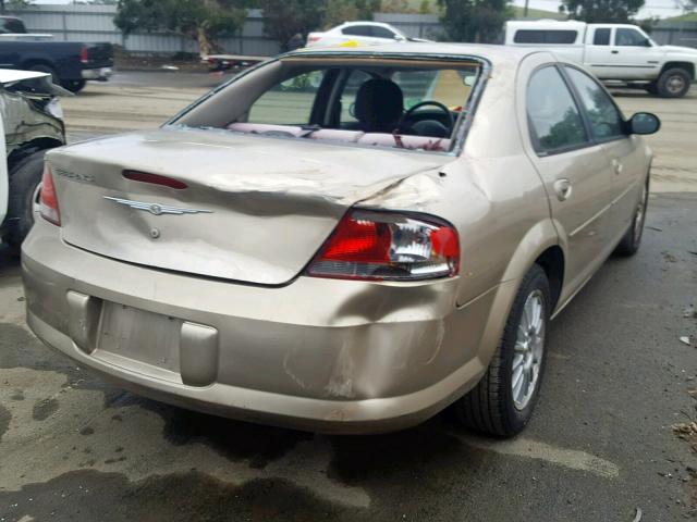 1C3EL46J04N319092 - 2004 CHRYSLER SEBRING LX GOLD photo 4