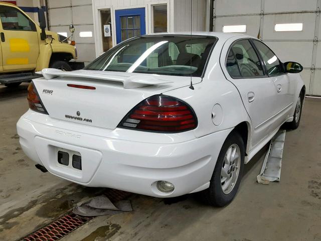 1G2NE52F74M551213 - 2004 PONTIAC GRAND AM S WHITE photo 4