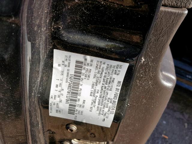 1FAFP34N27W137841 - 2007 FORD FOCUS ZX4 BLACK photo 10