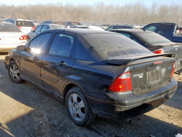 1FAFP34N27W137841 - 2007 FORD FOCUS ZX4 BLACK photo 3