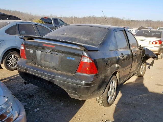 1FAFP34N27W137841 - 2007 FORD FOCUS ZX4 BLACK photo 4