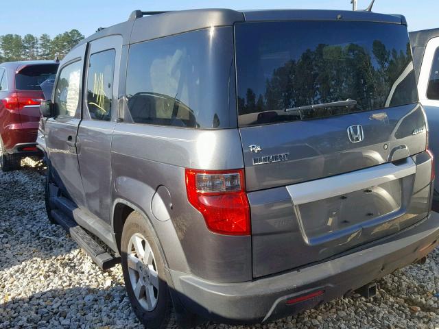 5J6YH2H78AL003571 - 2010 HONDA ELEMENT EX GRAY photo 3