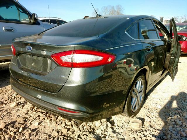 3FA6P0H78FR265366 - 2015 FORD FUSION SE GREEN photo 4